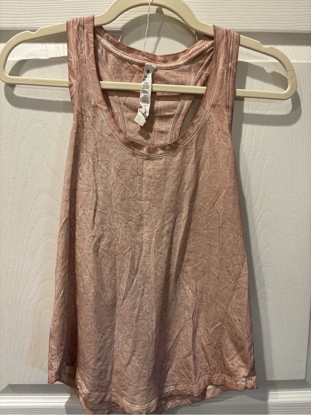 lululemon athletica Blush Pink Washed Racerback Tank